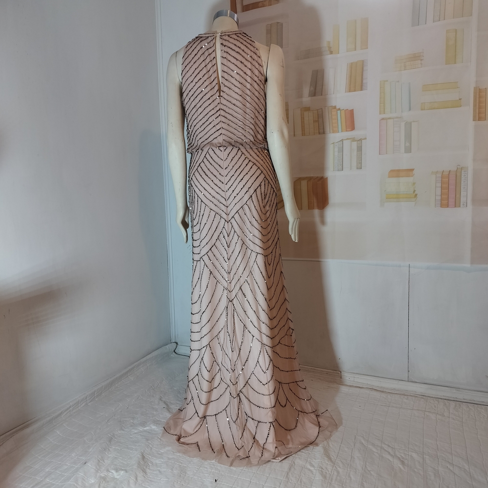 Adrianna Papell Blush Beaded Maxi Dress - Picture 7 of 8